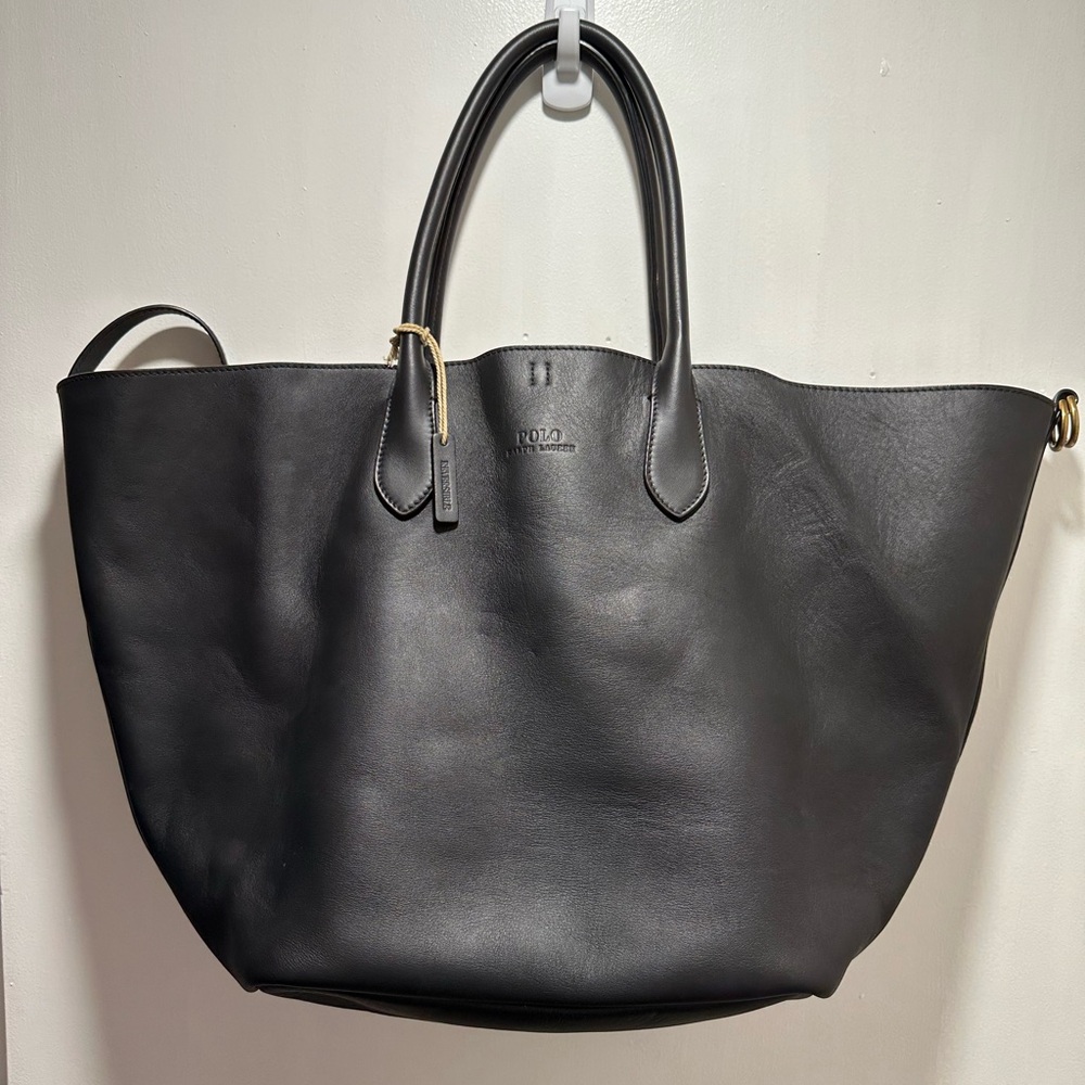 Polo Ralph Lauren Large Bellport Leather/Suede Reversible Tote